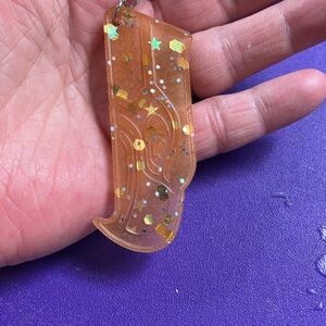 Glittery Brown Keychain